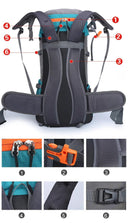 65L Camping Backpack Large Capacity Waterproof Hiking Bag