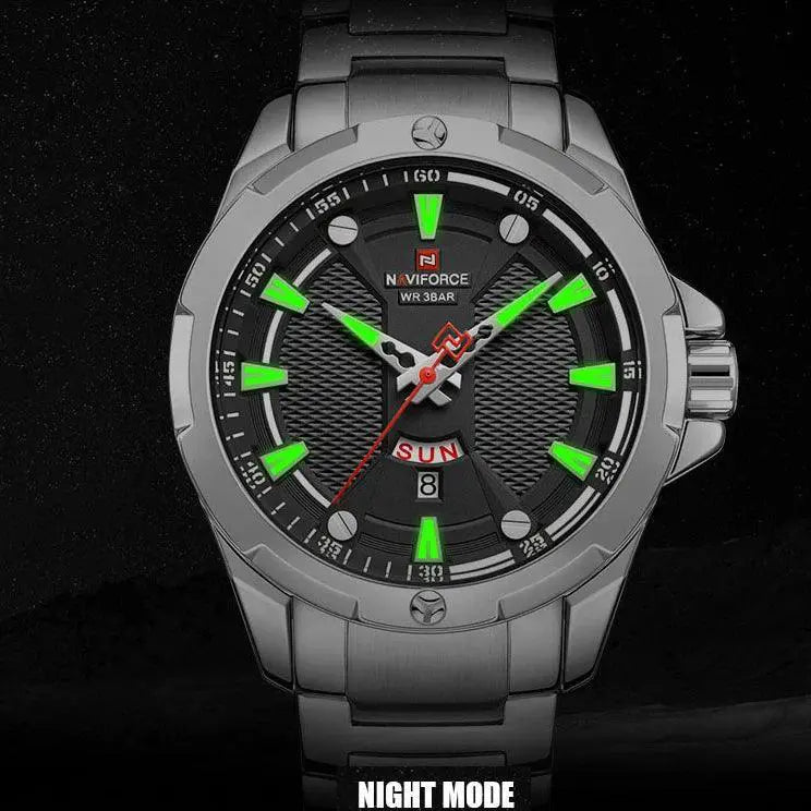 Naviforce Men's Stainless Steel Waterproof Sports Watch