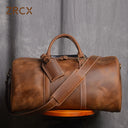 ZRCX Vintage Men's Hand Luggage Bag Genuine Leather 15 Inch