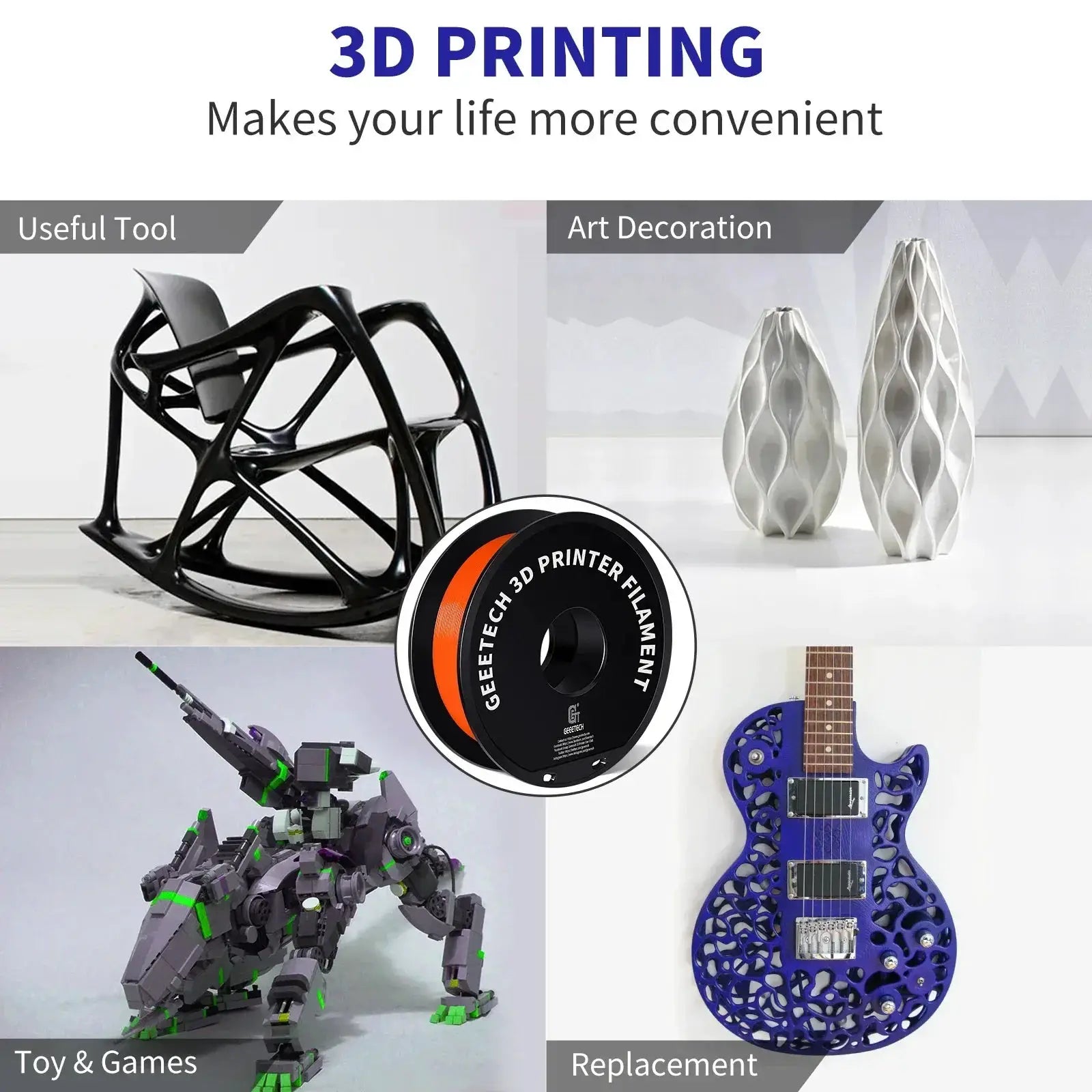 Geeetech PETG PLA 3D Printer Filament 1kg High Quality