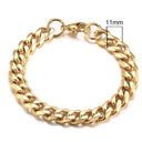 Vnox 3-11mm Chunky Miami Curb Chain Bracelet for Men
