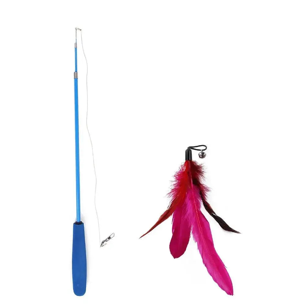 Feather Teaser Wand Interactive Cat Toy for Playful Cats