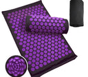 3Pcs Yoga Acupressure Mat and Pillow Set Acupuncture Long Massage Cushion Neck Back Feet Massager Relieve Stress Pain Massager