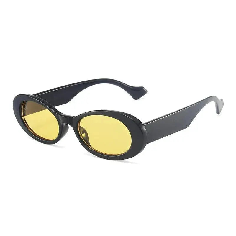 Unisex Vintage Leopard Oval Sunglasses UV400 Protection