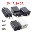 Universal Travel USB Charger Adapter - Compact Black White