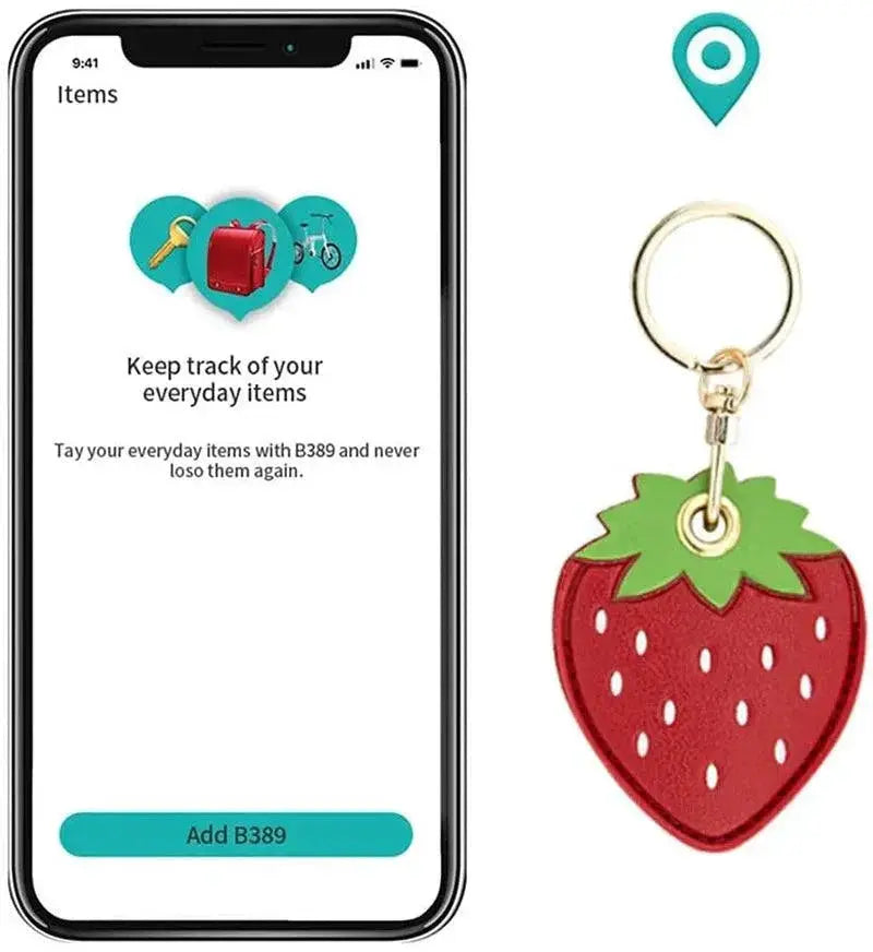 Strawberry Lemon AirTag Case Cute GPS Anti Lost Keychain