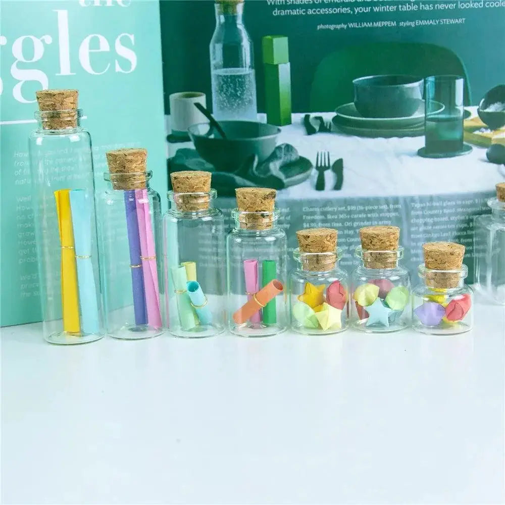 Glass Bottles With Cork Empty Refillable Jars For Crafts
