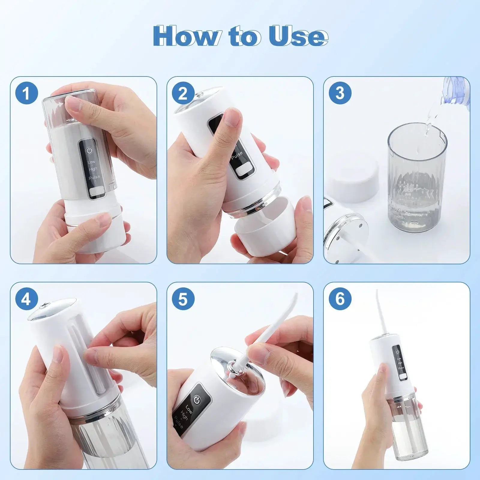 Mini Electric Tooth Cleaner Cordless Oral Irrigator Flusher