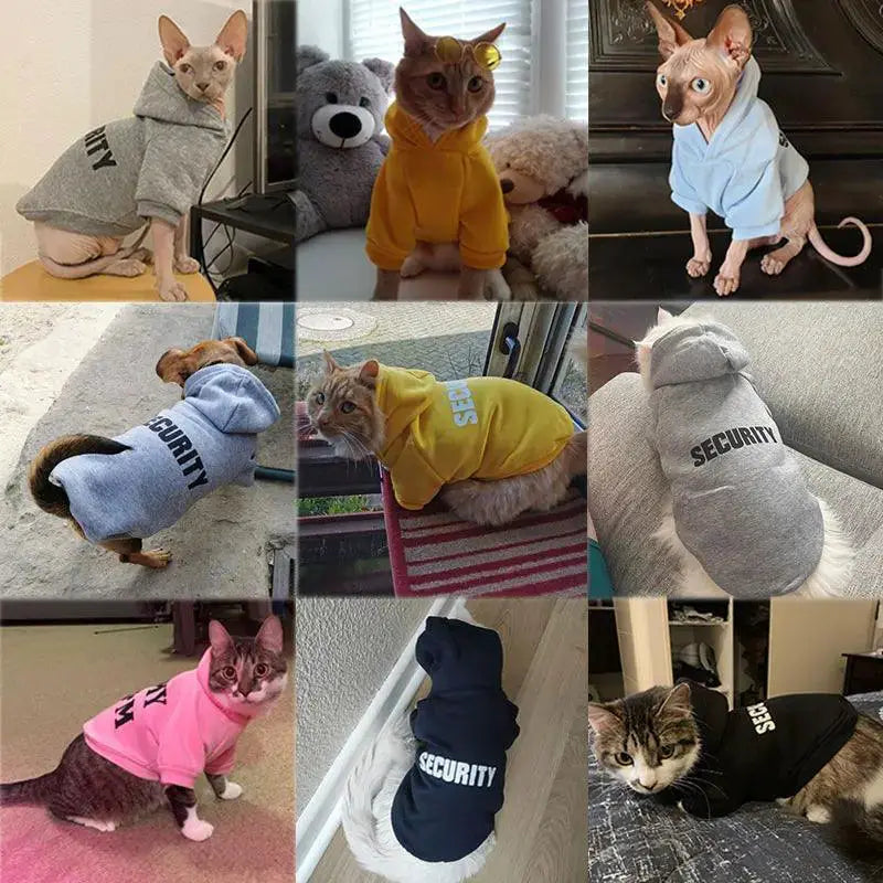Security Cat Jacket Warm Pet Clothing for Cats and Dogs