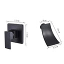 Waterfall Water Basin Faucet Chrome Matte Black In Wall Installation