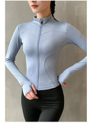 Breathable Womens Zip Sports Jacket Yoga