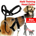 Nylon Dog Muzzle with Training Head Collar Prevent Pulling