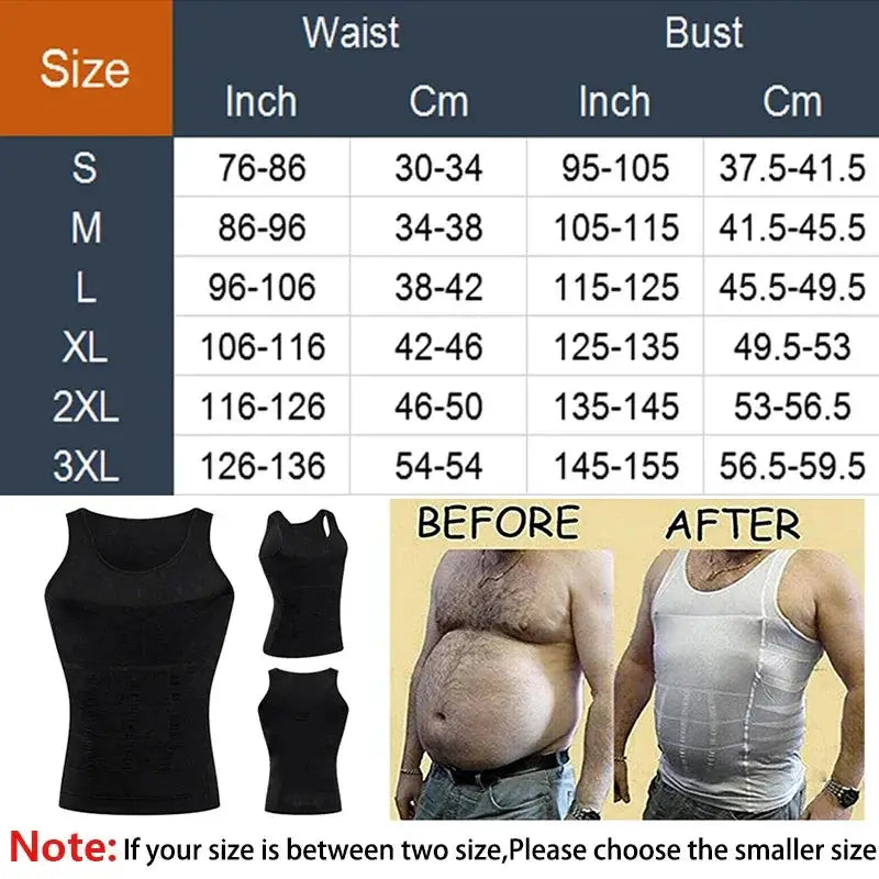 Men Slimming Body Shaper Waist Trainer Cincher Tummy Control