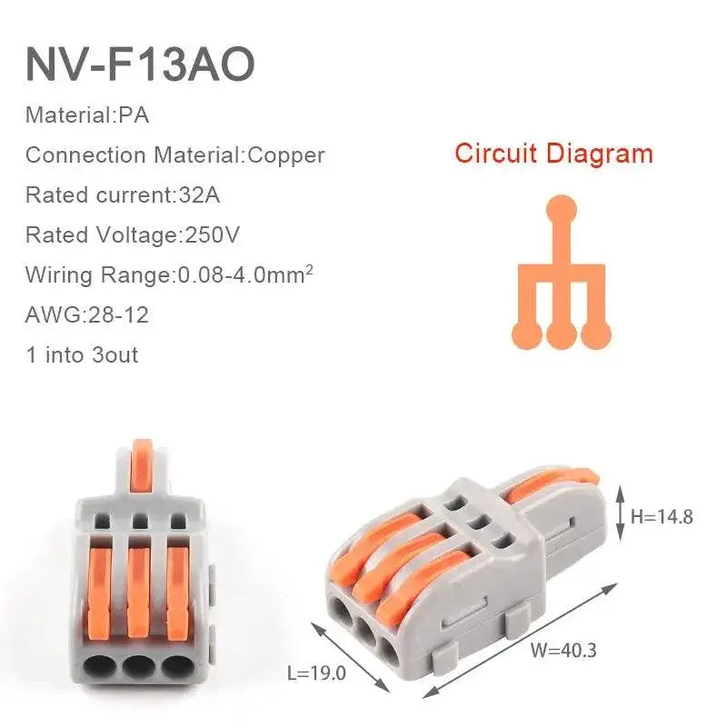 Easy Push-In Wiring Connector for Diy — 223M