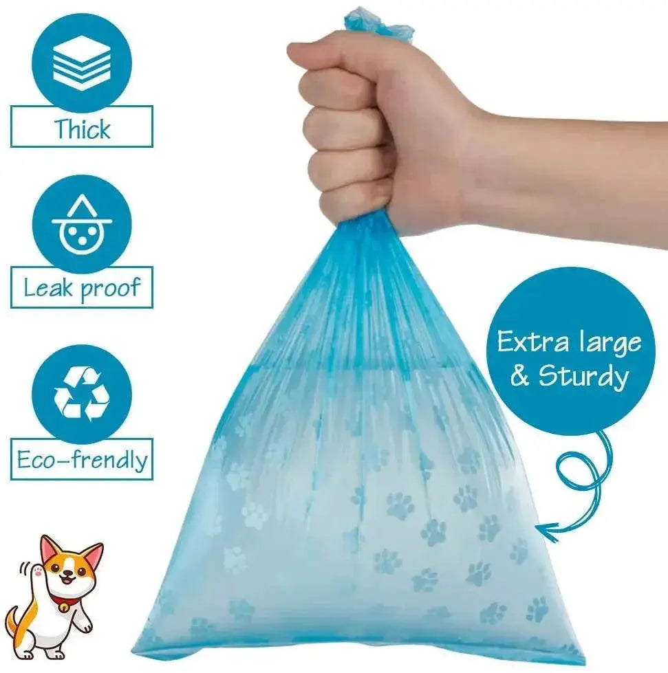 Biodegradable Pet Waste Bags With Leash Clip For Dogs