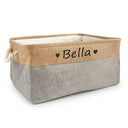 Personalized Pet Toy Storage Box Custom Name Clothes Accessories