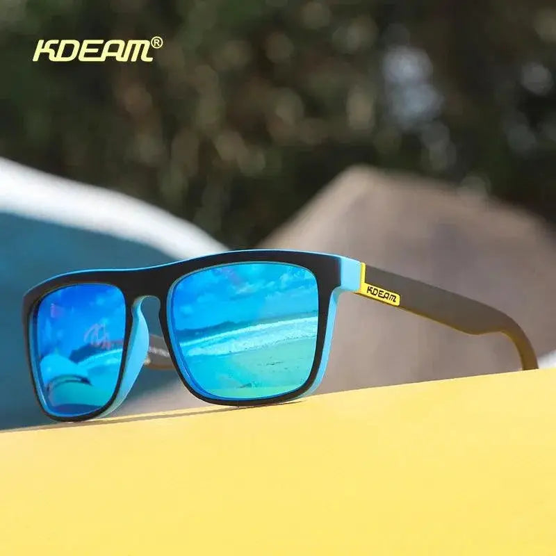 KDEAM Polarized Sunglasses For Men Classic Square Frame