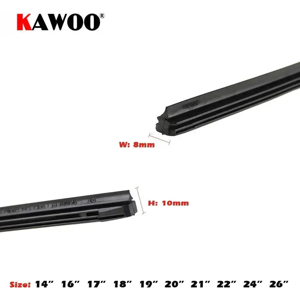 Kawoo Rubber Wiper Blade Refill Universal Fit Easy Install