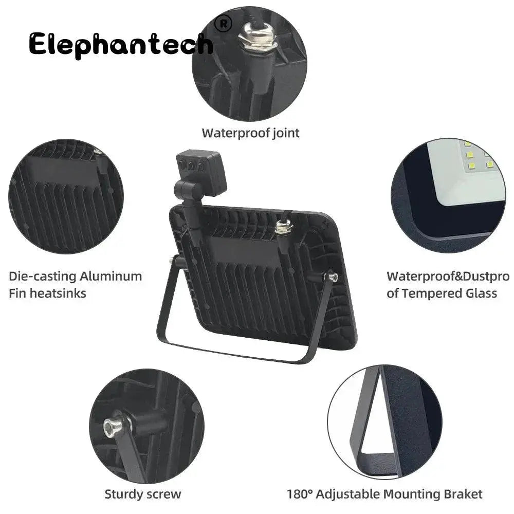 LED PIR Motion Sensor Floodlight Security Outdoor Spotlight