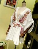 Boho Chic Embroidered Dress V-Neck Summer Fashion Statement