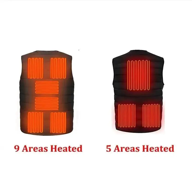 Men Autumn Winter Smart Heating Cotton Vest M7XL Thermal