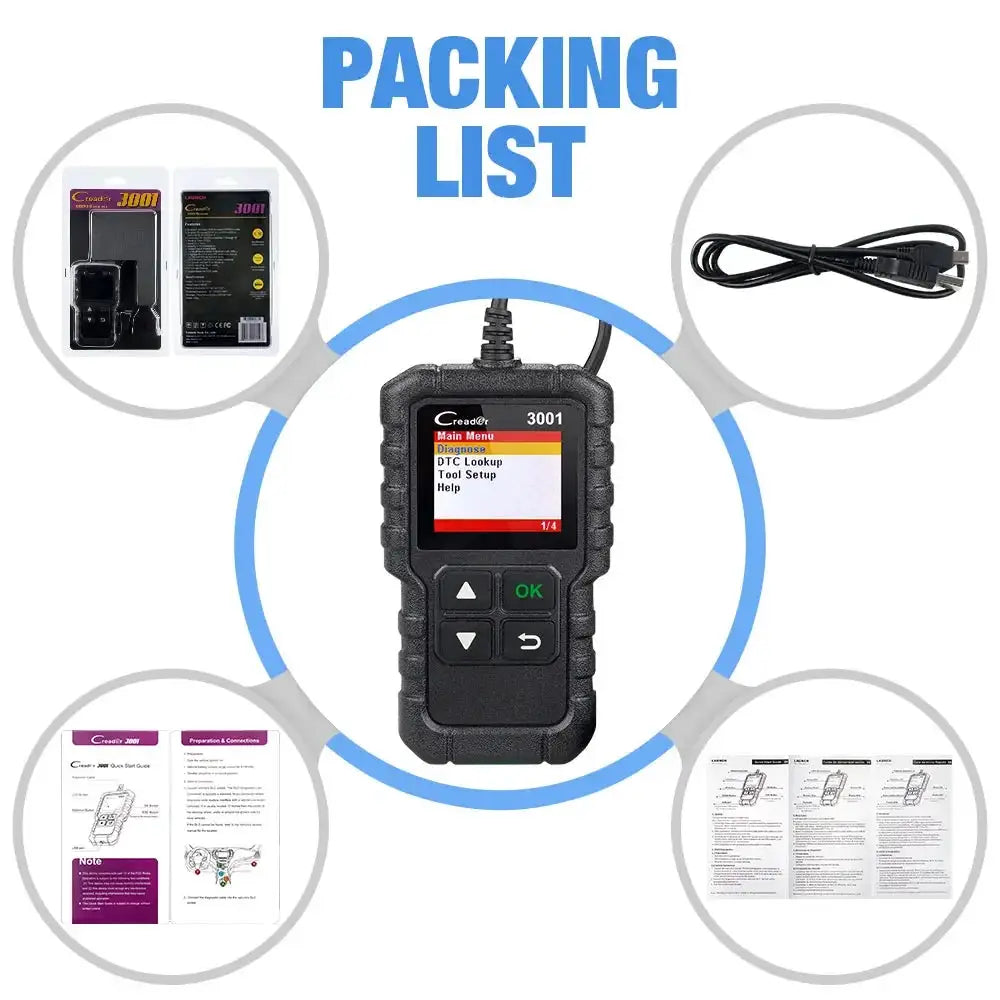 Launch X431 Creader 3001 OBDII Diagnostic Scanner Pro