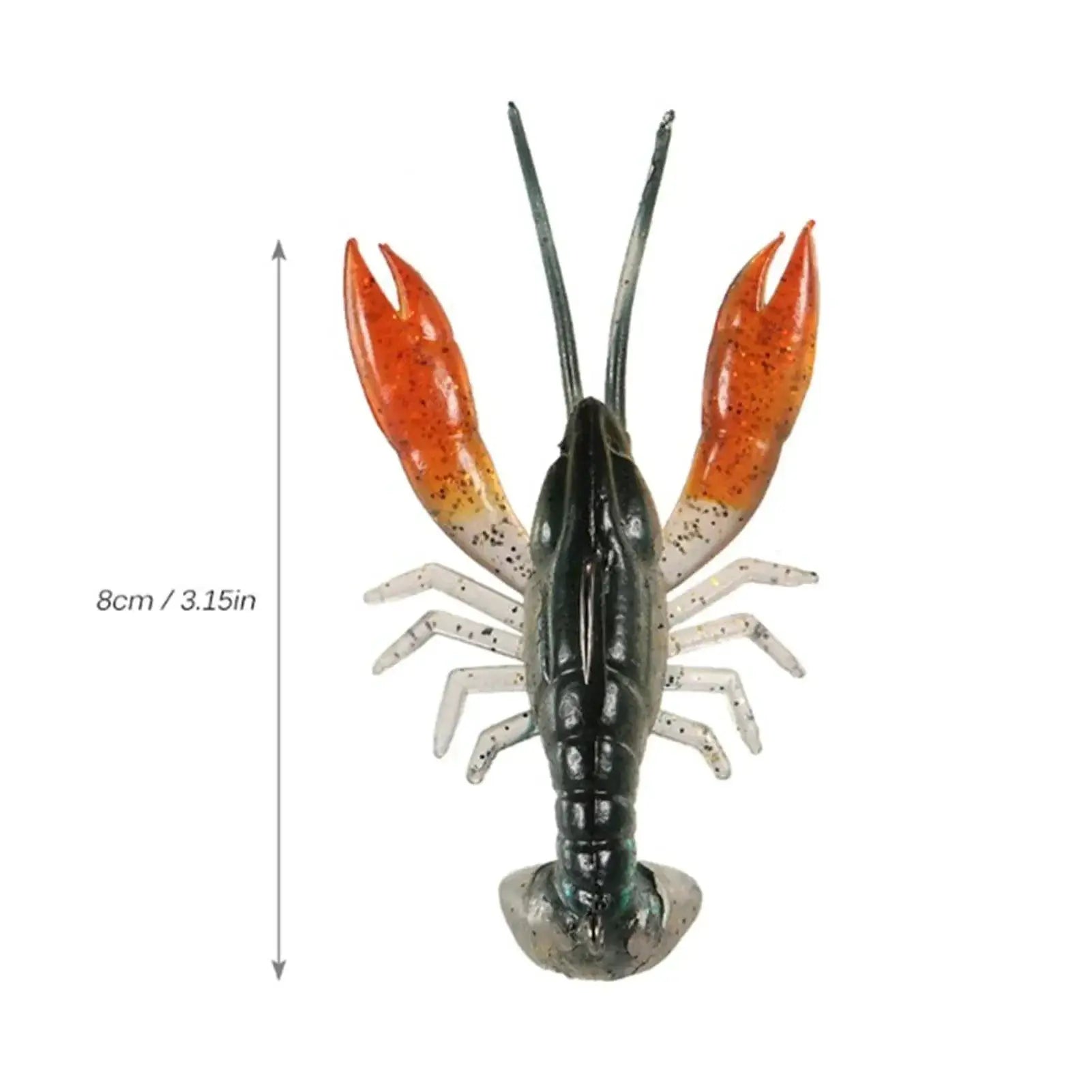 8CM Crayfish Lure PVC Durable Artificial Bait 14g Fishing