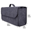 Car Trunk Organizer Box Foldable Felt Storage Black Grey