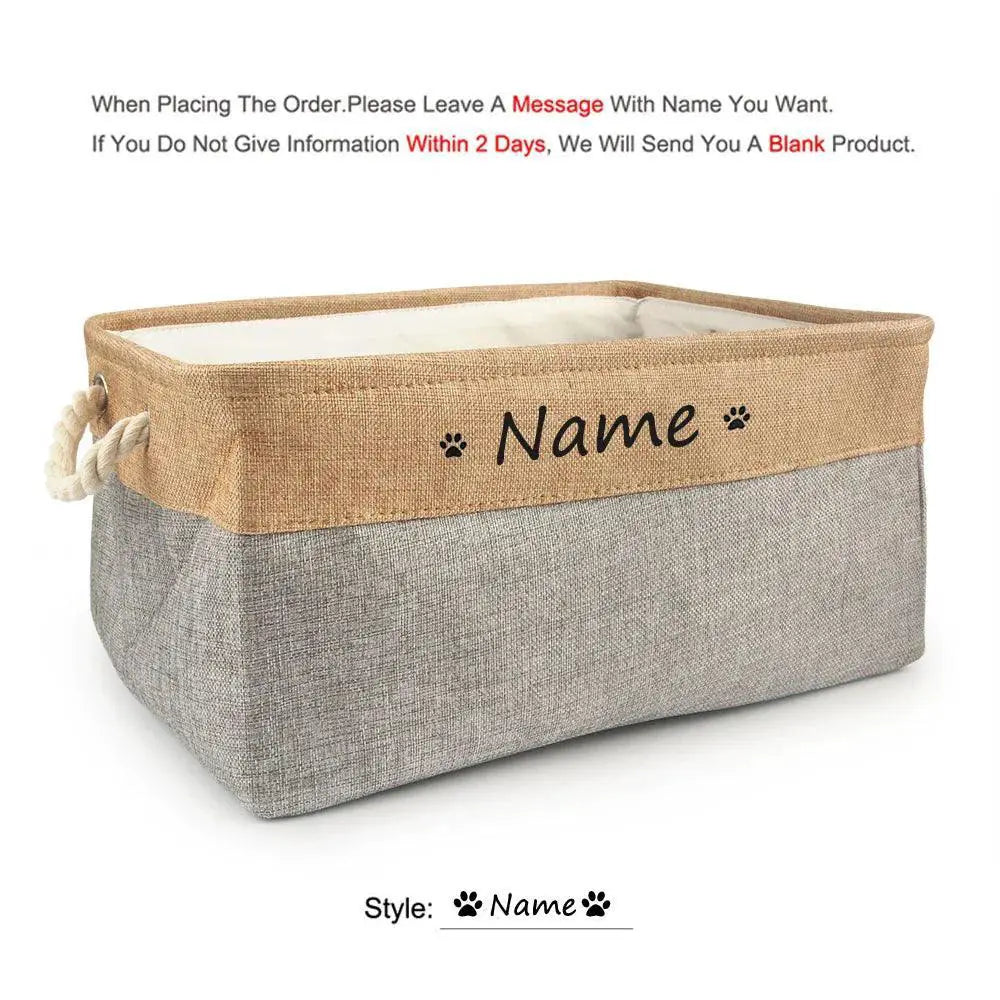 Personalized Pet Toy Storage Box With Custom Name Clothes — product view 11