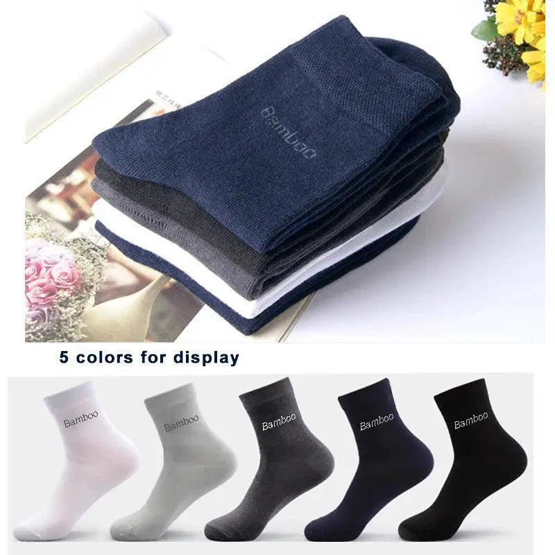 Luxurious Bamboo Crew Socks Set For Men Comfort And Style