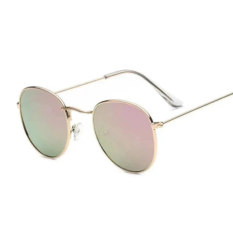Retro Round Mirror Sunglasses For Men Vintage UV400 Eyewear