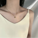 XIYANIKE 316L Stainless Steel Gold Color Love Heart Necklace