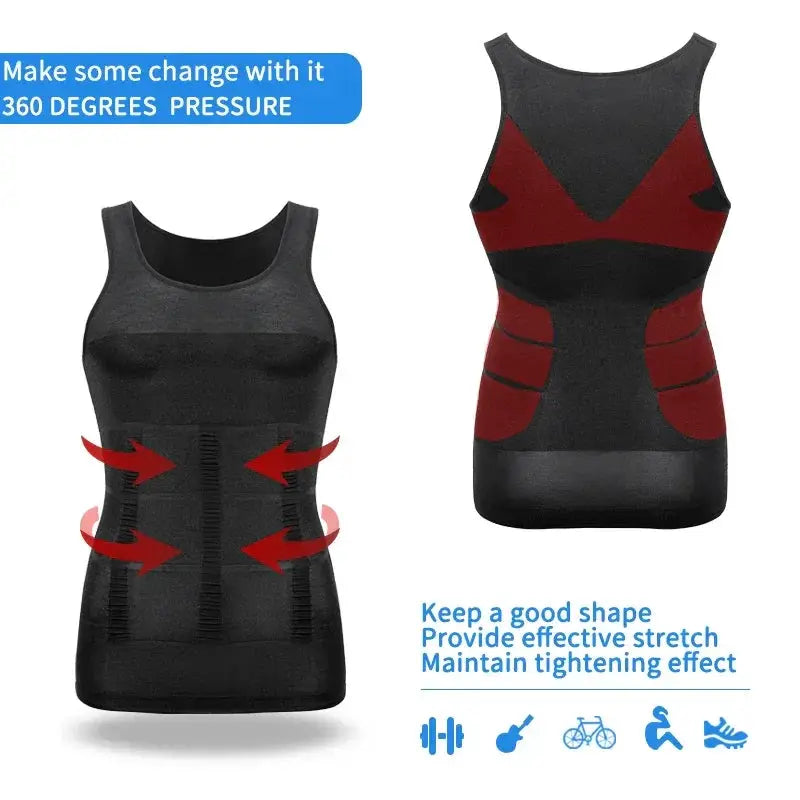 Men's Slimming Compression Shirt for Abs and Gynecomastia