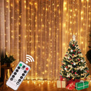 Enchanting Christmas Fairy Lights Curtain with 8 Modes Decor
