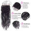 Kinky Curly Lace Closure Premium Human Hair Blend Style