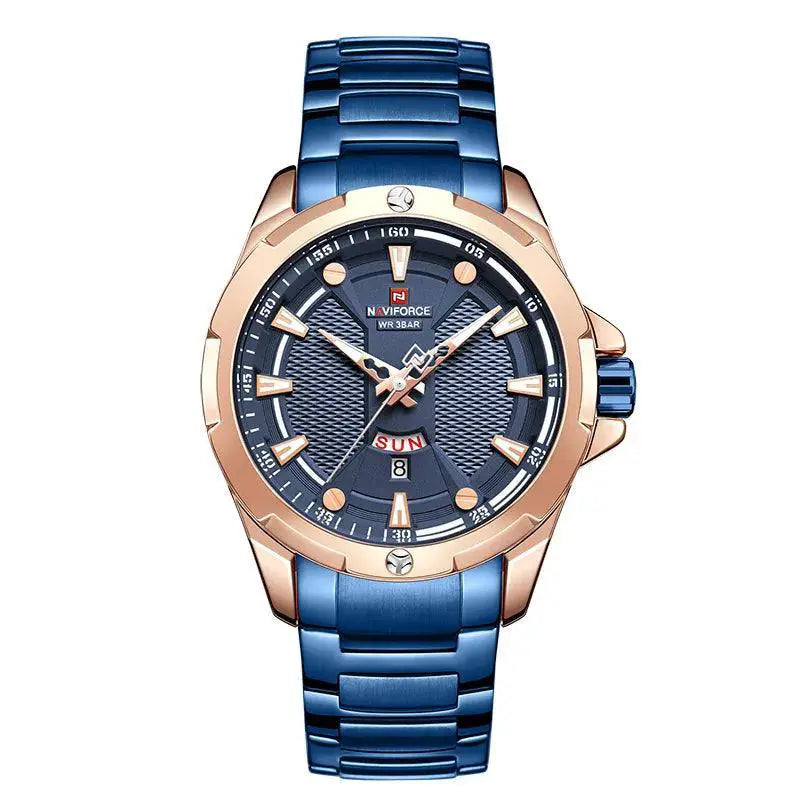 Naviforce Men's Stainless Steel Waterproof Sports Watch