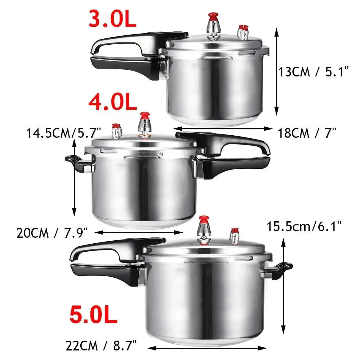 Pressure Cooker For Gas And Electric Multi Size Stoves