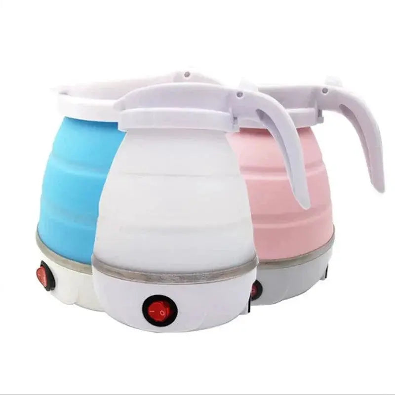 Travel Folding Kettle 600ml Portable Silicone Steel