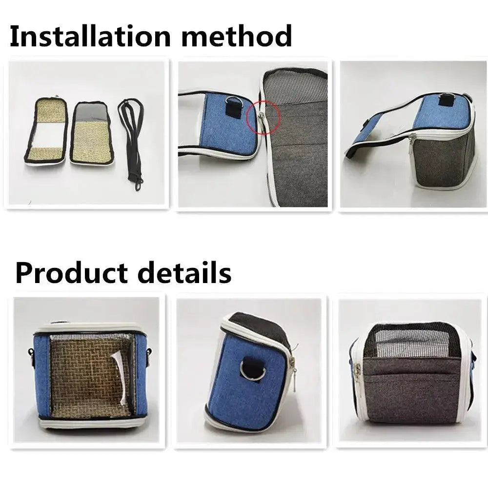 Lightweight Portable Bird Cage Parrot Carrier Travel Bag