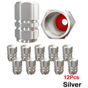 AUTCOAT Aluminum Alloy Tire Valve Caps for Cars and Motorcycles