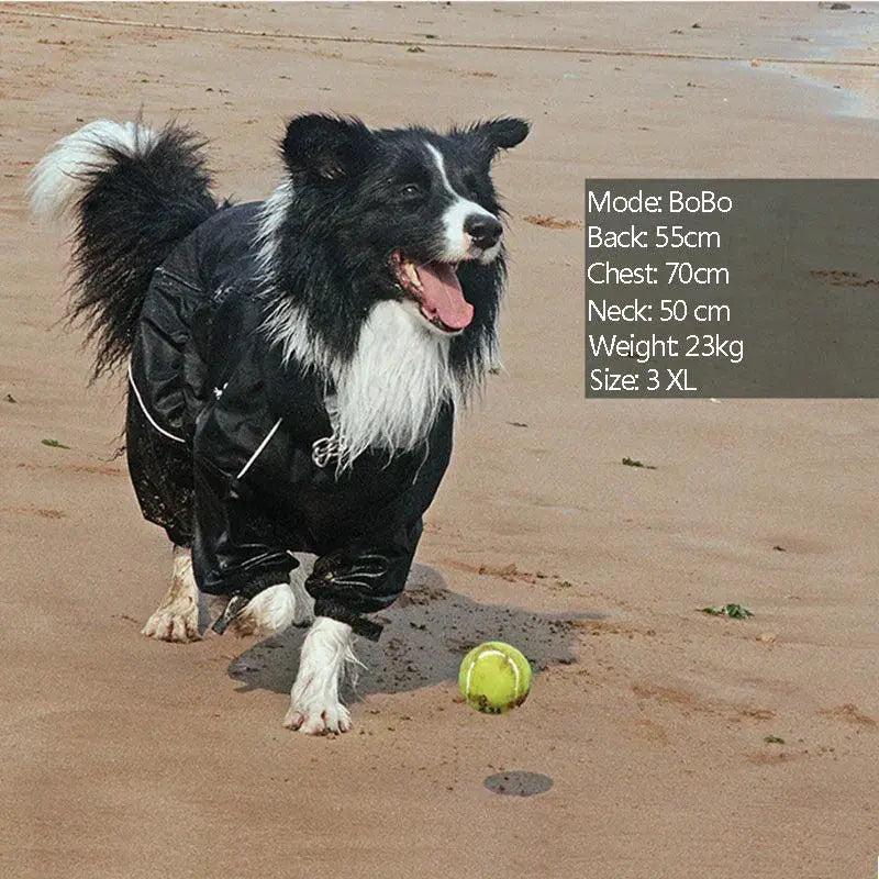 Waterproof Dog Winter Coat With Reflective Raincoat