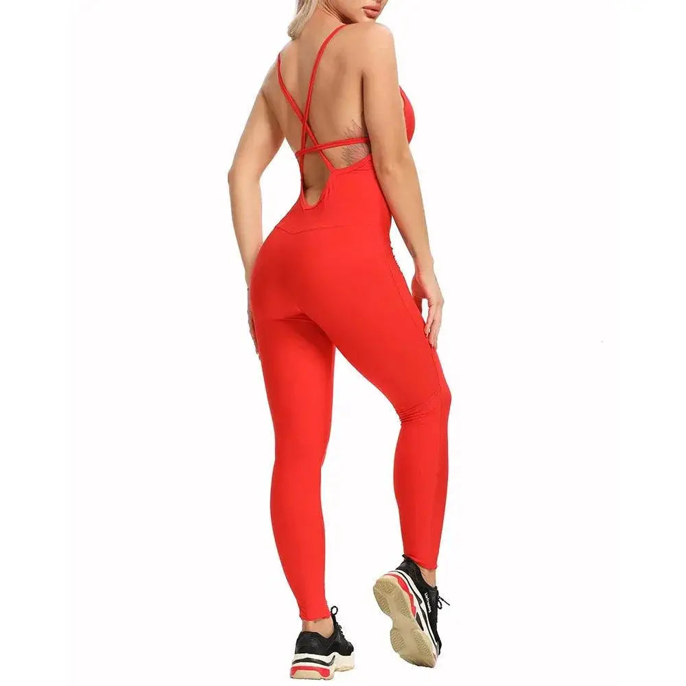 Backless Yoga Jumpsuit For Women Stylish Fitness Wear