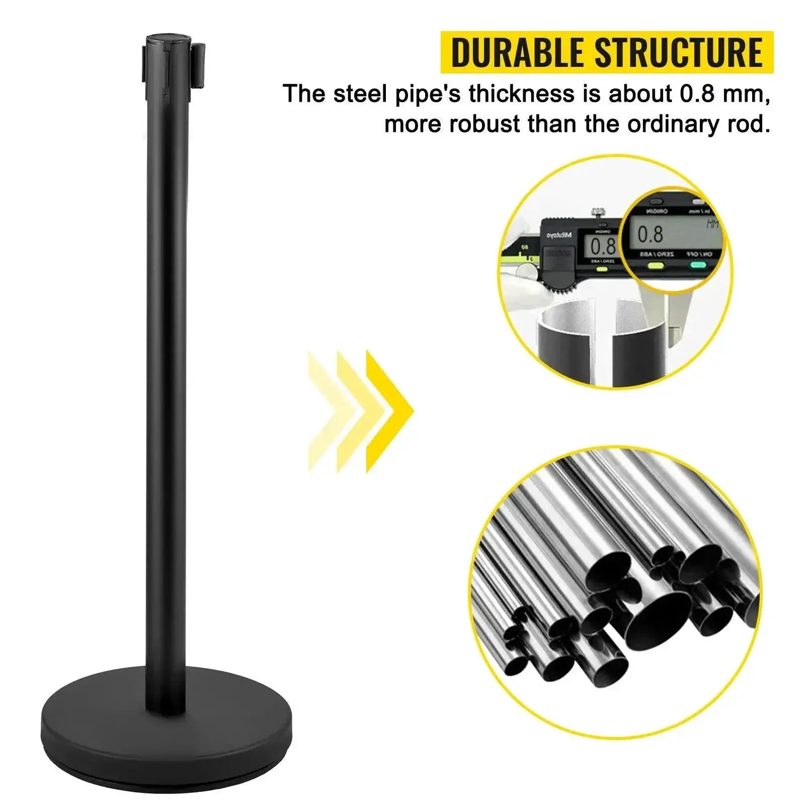 VEVOR Crowd Control Stanchions Barriers Queue Posts 4 To 6