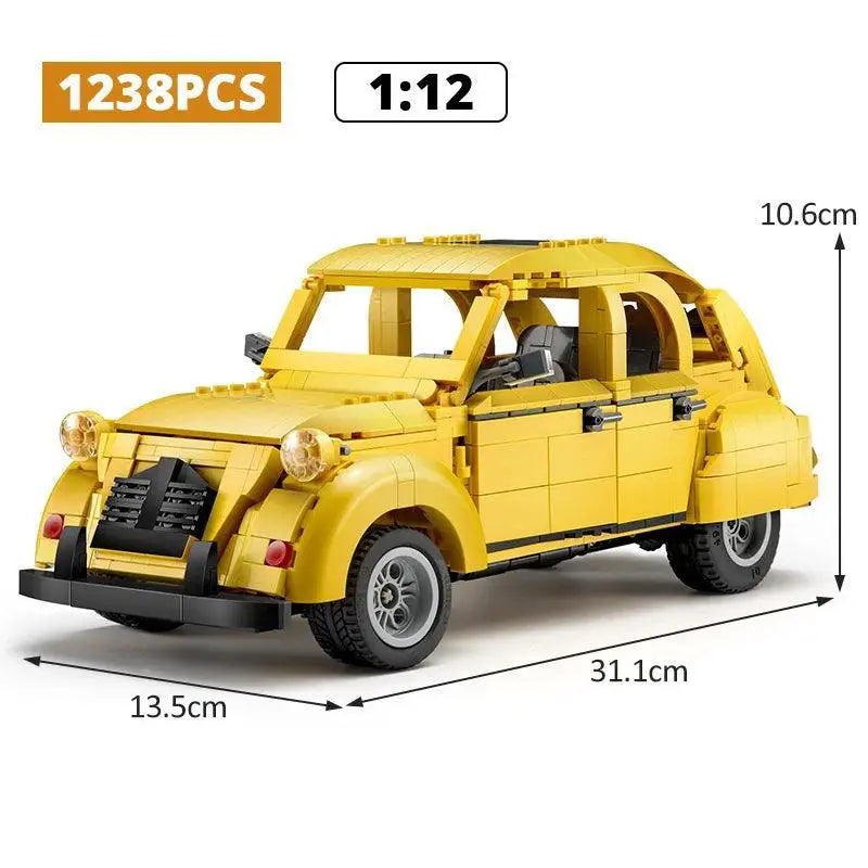 Remote Control Sports Car Building Set Retro City Racing Toy