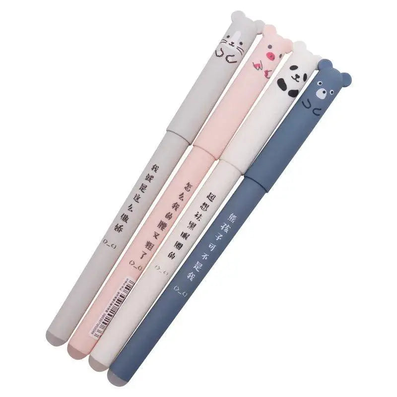 Cute Cartoon Animals Erasable Gel Pens for Girls Gift Set