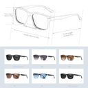 Polarized Square Sunglasses for Men and Women TR90 Frame