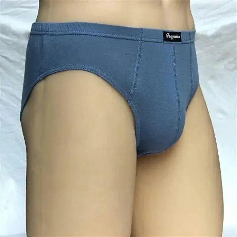 Men's Cotton Briefs Breathable Underwear in Solid Colors