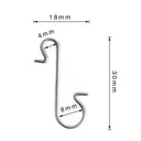 50pcs Elegant Metal S-Shaped Hooks for Christmas Ornaments