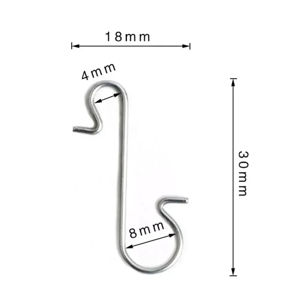 50 Pcs Elegant Metal S Shaped Hooks For Christmas Ornaments