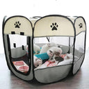 Portable Octagon Pet Playpen With Large Space And Rolling Door